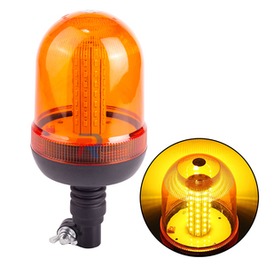 80 LED dönen Strobe Beacon uyarı lambası 5 inç boru montaj ile dönen ışık düzene geniş voltaj 12V 24V 10-30V DC - Product Image 1