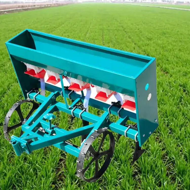 Precio competitivo fertilizante súper pequeño trigo agrícola maíz caminar tractor trigo sembradora para la venta