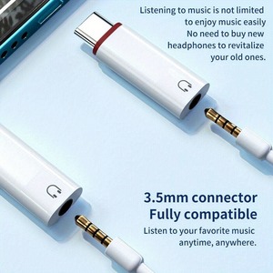适用于iPhone 15三星Galaxy S24 S23的USB C型至<span class=keywords><strong>3</strong></span>.<span class=keywords><strong>5</strong></span>毫米辅助适配器C <span class=keywords><strong>3</strong></span> <span class=keywords><strong>5</strong></span>插孔音频电缆耳机电缆转换器
