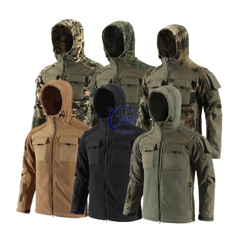 Mode benutzerdefinierte Farbe Winter Outdoor-Vliesmantel Sherpa-Jacke voller Reißverschluss Sherpa-Vliesjacke für Herren