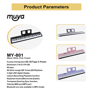 88 phím đàn <span class=keywords><strong>piano</strong></span> kỹ thuật số người mới bắt đầu Organ điện tử bàn phím cụ Midi cảm ứng nhạy cảm Đàn <span class=keywords><strong>Piano</strong></span> cho người lớn - Product Image 4