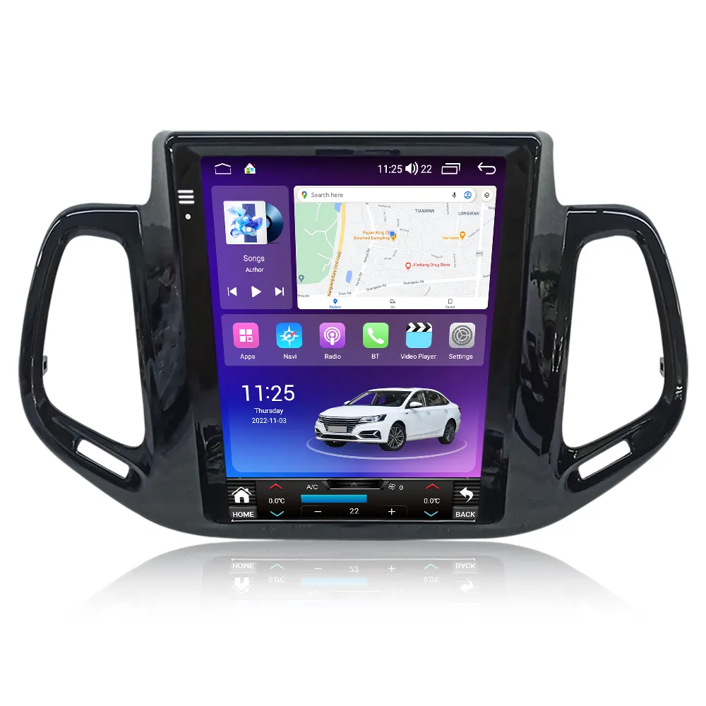 NaviFly Shenzhen audio del coche para Jeep Compass 2016-2018 coche sistema de cámara de 360 grados pantalla Android