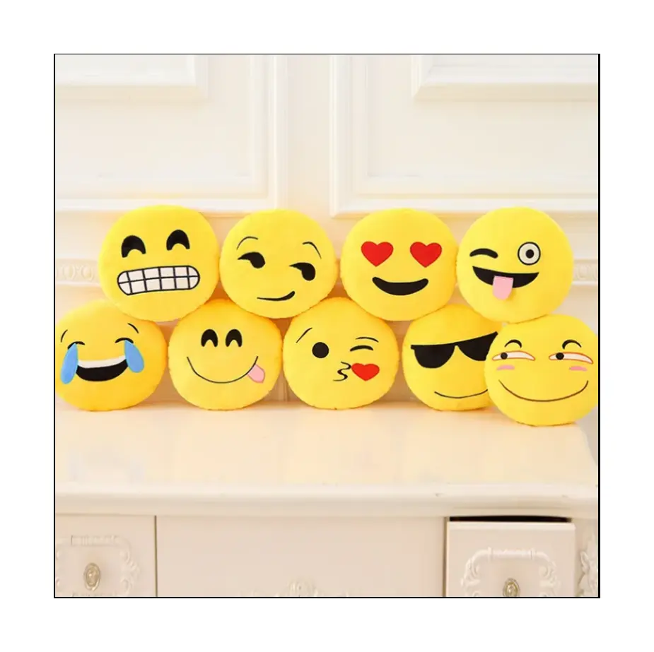 Travesseiro de emoticon Kawaii personalizado para crianças, boneco de pelúcia de desenho animado, emoticon de pelúcia para presente de aniversário