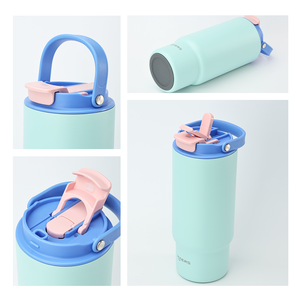 Haers Hot Bán cốc cà phê 32oz cốc cốc bằng thép không gỉ cốc chân không với tay cầm di động 2 trong 1 nắp - Product Image 4