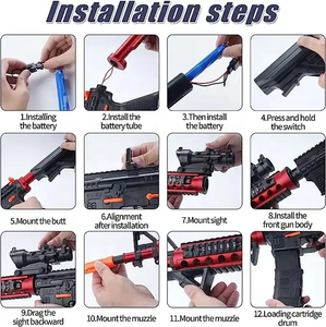 70CM manuel otomatik çift mod M4A1 elektrikli jel topu Blaster elektrikli jel topu Blaster 45 ayaklar aralığı ücretli otomatik sıçramak - Product Image 4
