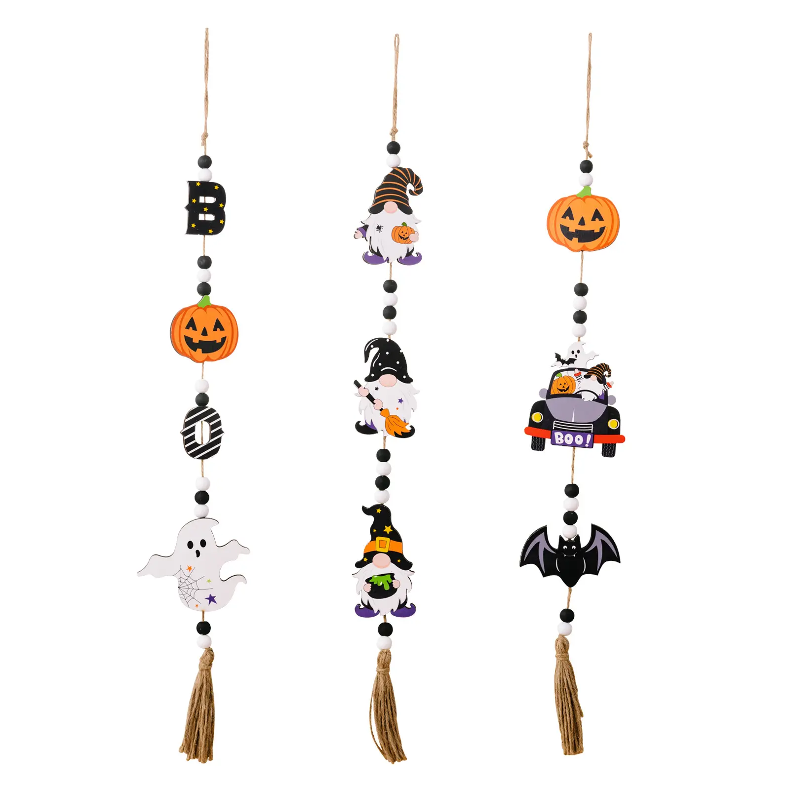 Festival décor pendentif suspendu créatif Halloween fête fantôme cintre perles sorcière ornement