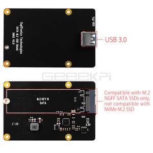 GeeekPi Raspberry Pi X862 M.2 NGFF 2280 SATA SSD scheda di espansione con ponticello 3.1 USB per Raspberry Pi 4B (modello B) - Product Image 5