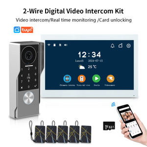 Anjielo 2025 último videoportero con 2 cables 1080P pantalla táctil impermeable para el sistema de intercomunicación de apartamento para el hogar Villa - Product Image 2