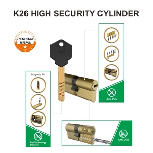 JIXIN Cerradura de Puerta de Doble Cara Antirrobo de Alta Seguridad, Cilindro Operado con Llave para Prevención de Incendios, Llave de Ordenador Antirotura - Product Image 2