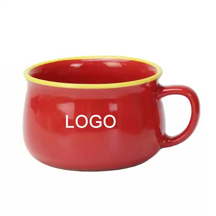 Custom Branded logo customization cartoon cups micky minnie cute coffee cup printed stoneware ceramic belly mugs