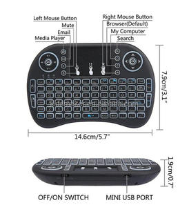 Mini Bàn phím không dây I8 Air chuột không dây Touchable điều khiển từ xa cho Smart TV Box Máy tính để bàn Touchpad PC - Product Image 6