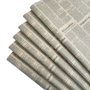Aesthetic Reusable High-quality Kraft Paper for <strong>Gift</strong> Packaging <strong>Newspaper</strong> Design Waterproof Inside Has Adornment Value