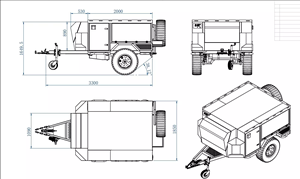 Ecocampor יוקרה גרירת מיני קמפינג קרוואן קטן קרוון עם אוהל מטבח