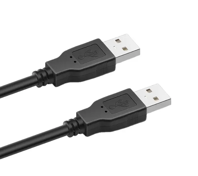 Câble de 1 mètre pour montage sur tableau de bord USB A mâle vers USB A Conducteur en cuivre mâle vers mâle Câble court USB A vers A 1 m Fil de données d'isolation en PVC