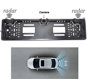 EU Wireless 4.3 Inch Car <strong>LCD</strong> Monitor <strong>Reverse</strong> Camera with Parking Assist Night View European License Frame Rearview Plate <strong>Sensor</strong> - Product Image 5