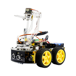 Braccio Robot meccanico multifunzione 4WD 2 in 1 + kit auto robot intelligente per giocattoli radiocomandati con stelo Arduino