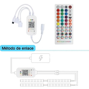 5050 RGBワイヤレスストリップライト18/30/60LED/M DC12V LEDフレキシブルリボンストリップランプ40Keyワイヤレスミュージックコントローラー (電源広告付き) - Product Image 3