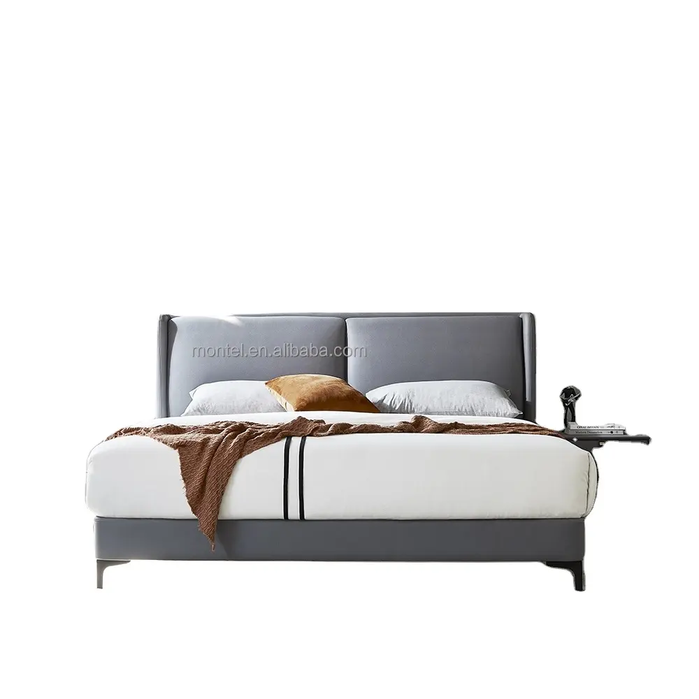 الايطالية نمط الملكي نسيج فاخر السرير الأوروبية تصميم مجموعة أثاث غرف النوم الحديثة أحدث خشبية إطار سرير مزدوج تصاميم
