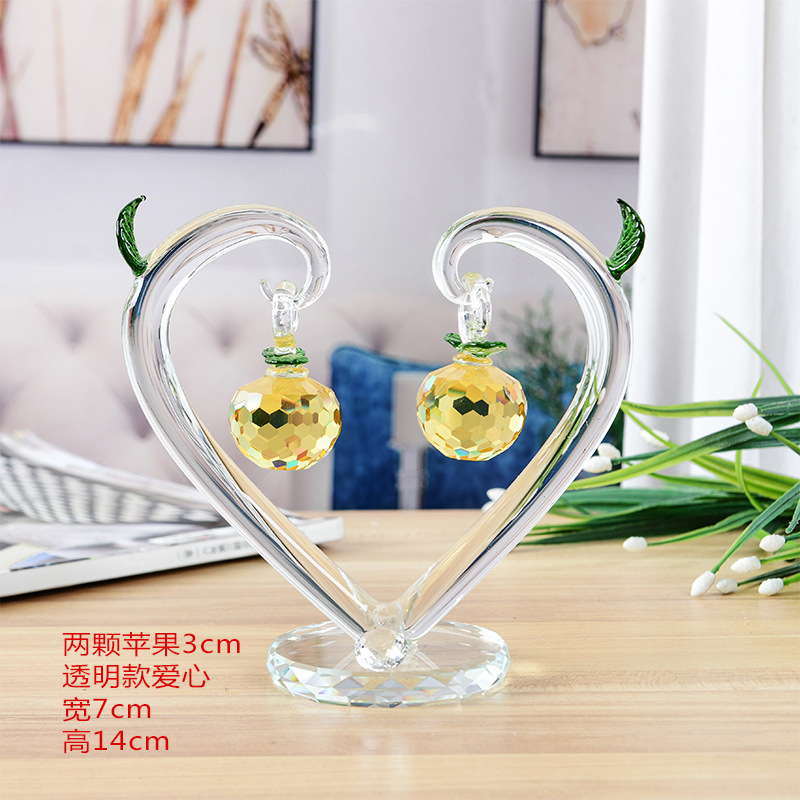 2 hanging heart-shaped yellow
