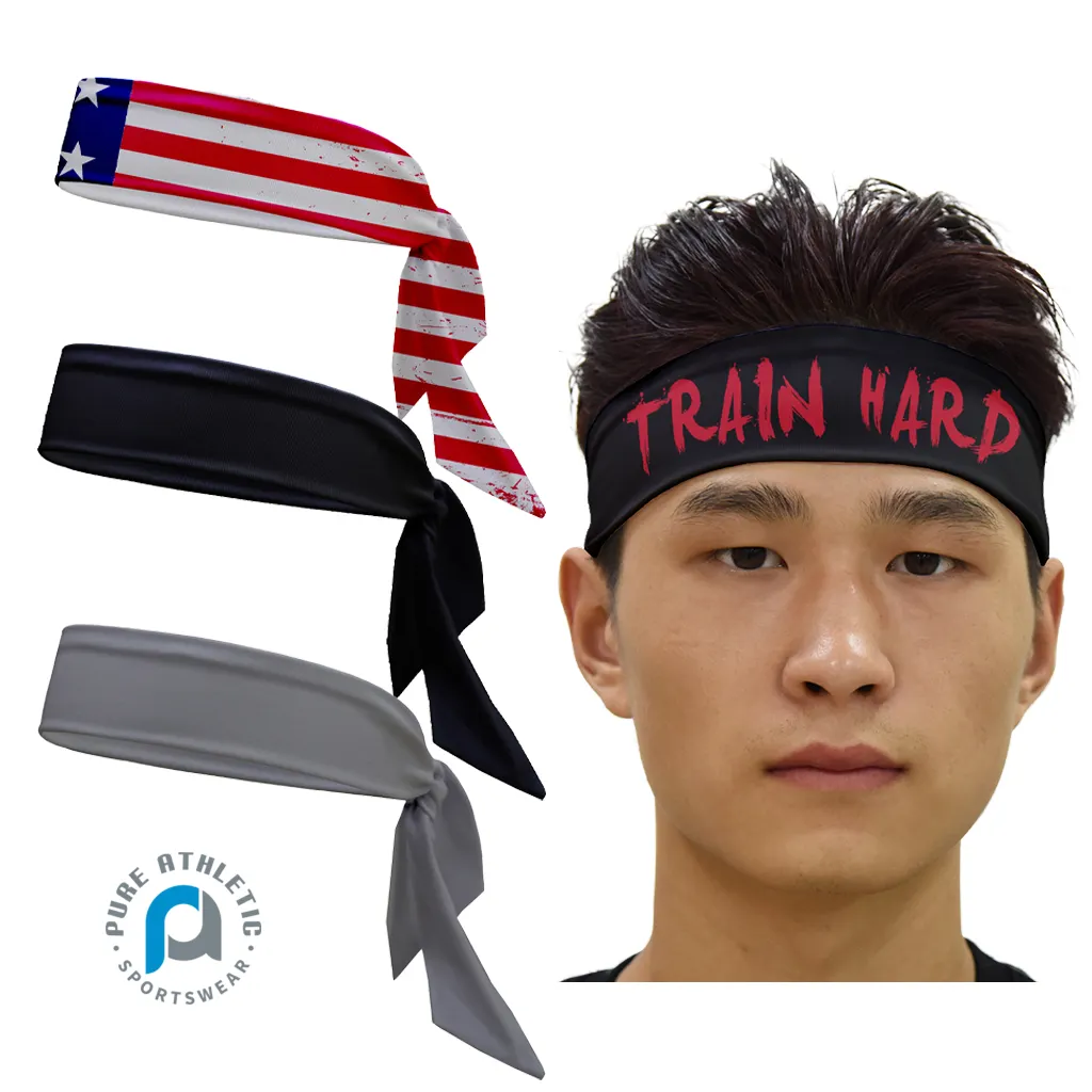 Tinh Khiết Softball Headband Tùy Chỉnh Quần Vợt Tập Luyện Chạy Tập Thể Dục Sweatband Đàn Hồi Thể Thao Tie Trở Lại Headband Cho Nam Giới Phụ Nữ