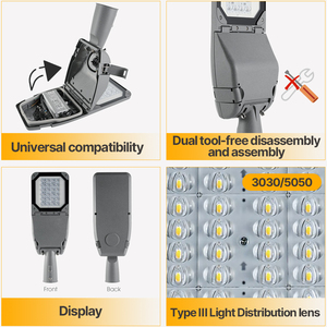 Entegre modül ile bahçe sonrası üst aydınlatma 70w LED sokak lambası - Product Image 3