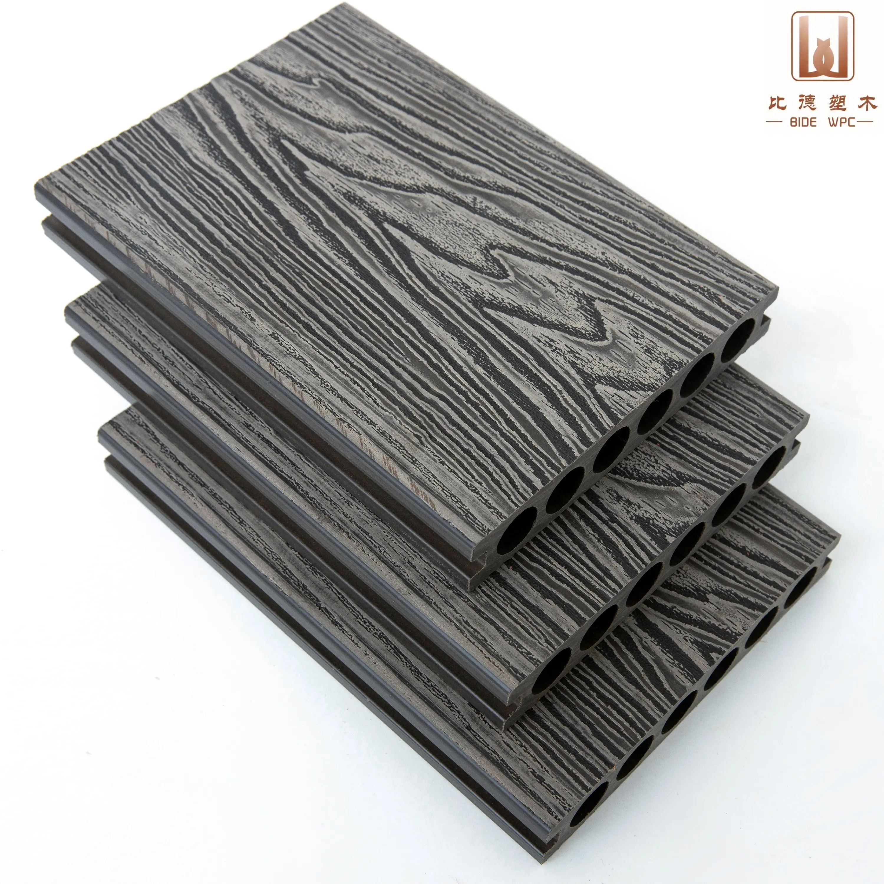 Wood plastics composite outdoor flooring Co-extrusion Exterior Wpc Decking 3rd generation