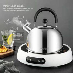 Maxcook <span class=keywords><strong>1.5L</strong></span>阿拉伯语热卖不锈钢口哨水壶定制厨房金属茶壶茶壶