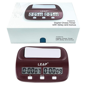 Orologio da scacchi Timer da scacchi digitale professionale conto alla rovescia Timer con orologio gioco da tavolo Bonus e ritardo con custodia