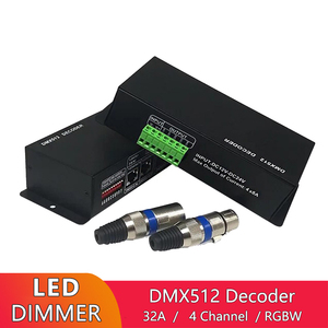 DMX512 Decoder DMX512/1990 zu LED PWM RGBW 4-Kanal-Dimmsignalkonverter 32A JR45-Netzwerkanschluss-Codierschalter XLR-Stecker DMX - Product Image 2