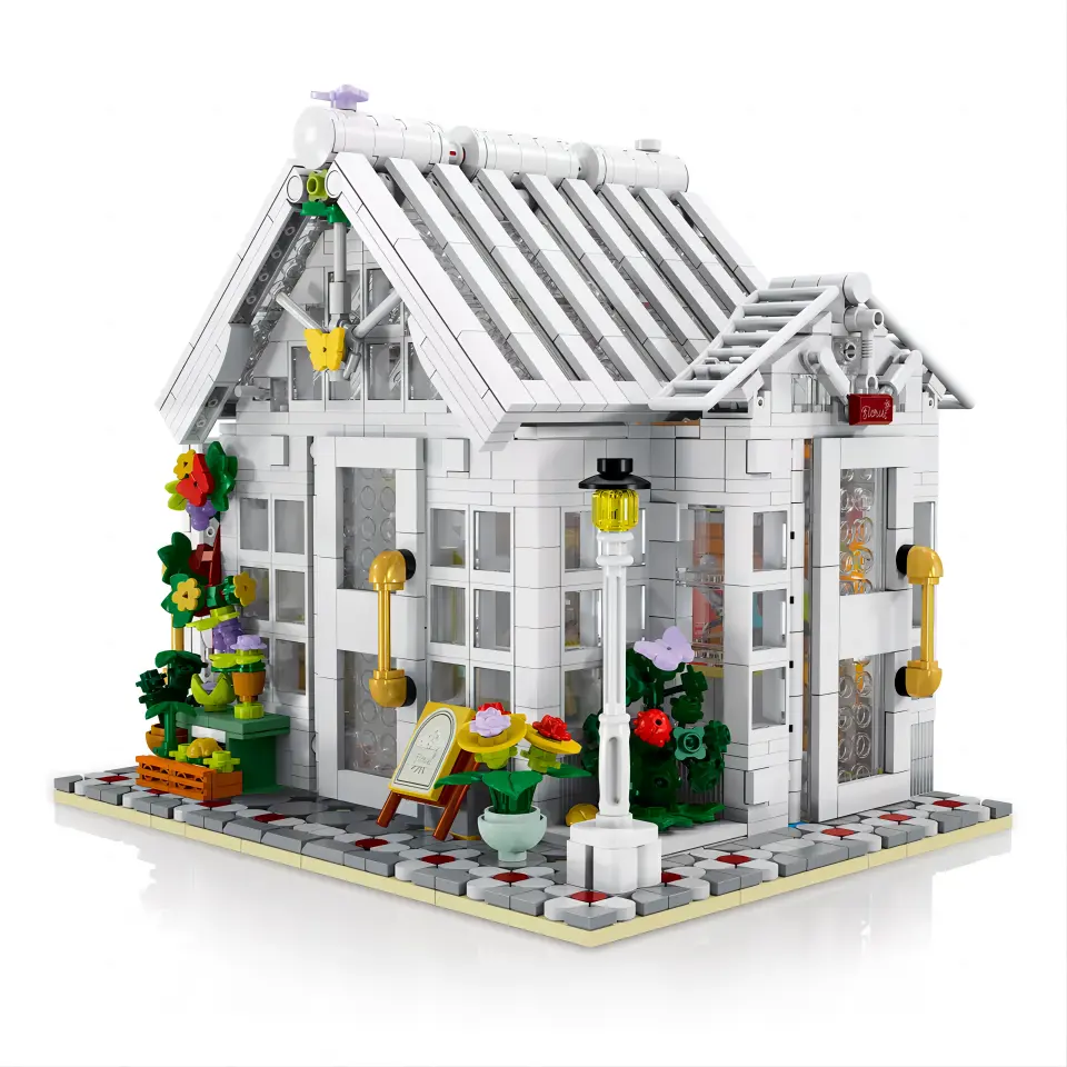 MORK 031061 Street View Sunshine Flower House tiny modular house girls toys fai da te per blocks model building toys