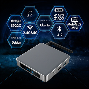 High End Amlogic S922X Hexa Core A73 4GB RAM 8K 4K Digital Signage Player Box Ubuntu Debian 11 Smart Linux TV Box - Product Image 3