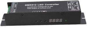 Controlador de luz de tira DMX512, pantalla Digital de 4 canales, 5050 RGBW, decodificador DMX512, tamaño pequeño