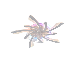 Ventilador de techo LED RGB con luz y sincronización de control remoto 6 velocidades de engranaje, 7 aspas de ventilador y regulable - Product Image 1
