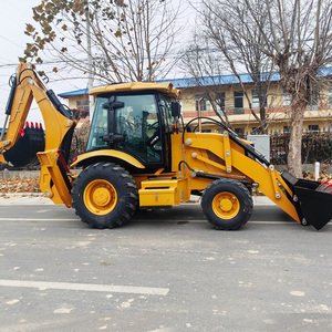 免费送货CE EPA中国廉价双料反铲前端轮式装载机4X4迷你小型反铲装载机 - Product Image 1
