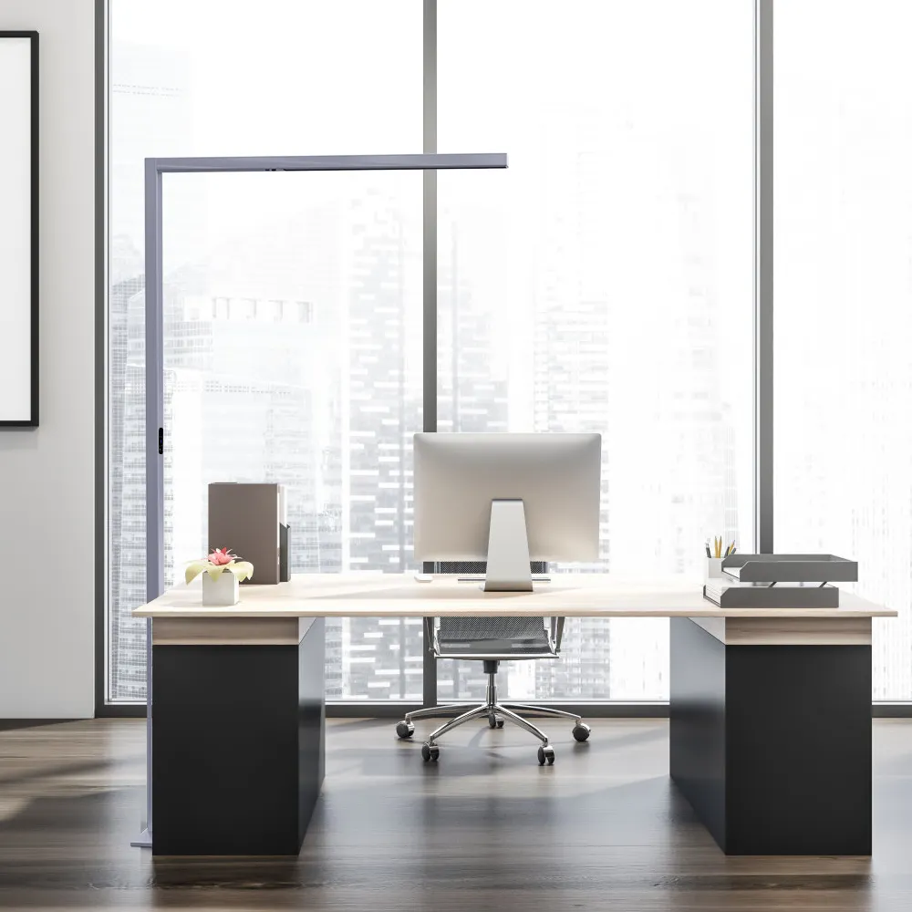 Workstation scrivania Executive mobili luce moderna casa ufficio mobili Set completo lampada da terra