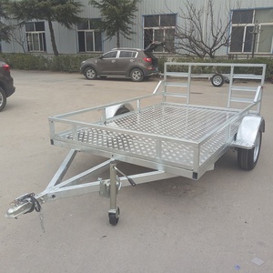 Customizable Durable Anticorrosive LED Lights Utility Flatbed Trailer for ATV/UTV Cargo &amp; Utility Trailers <strong>Mesh</strong> Transport <strong>Ramp</strong> - Product Image 2