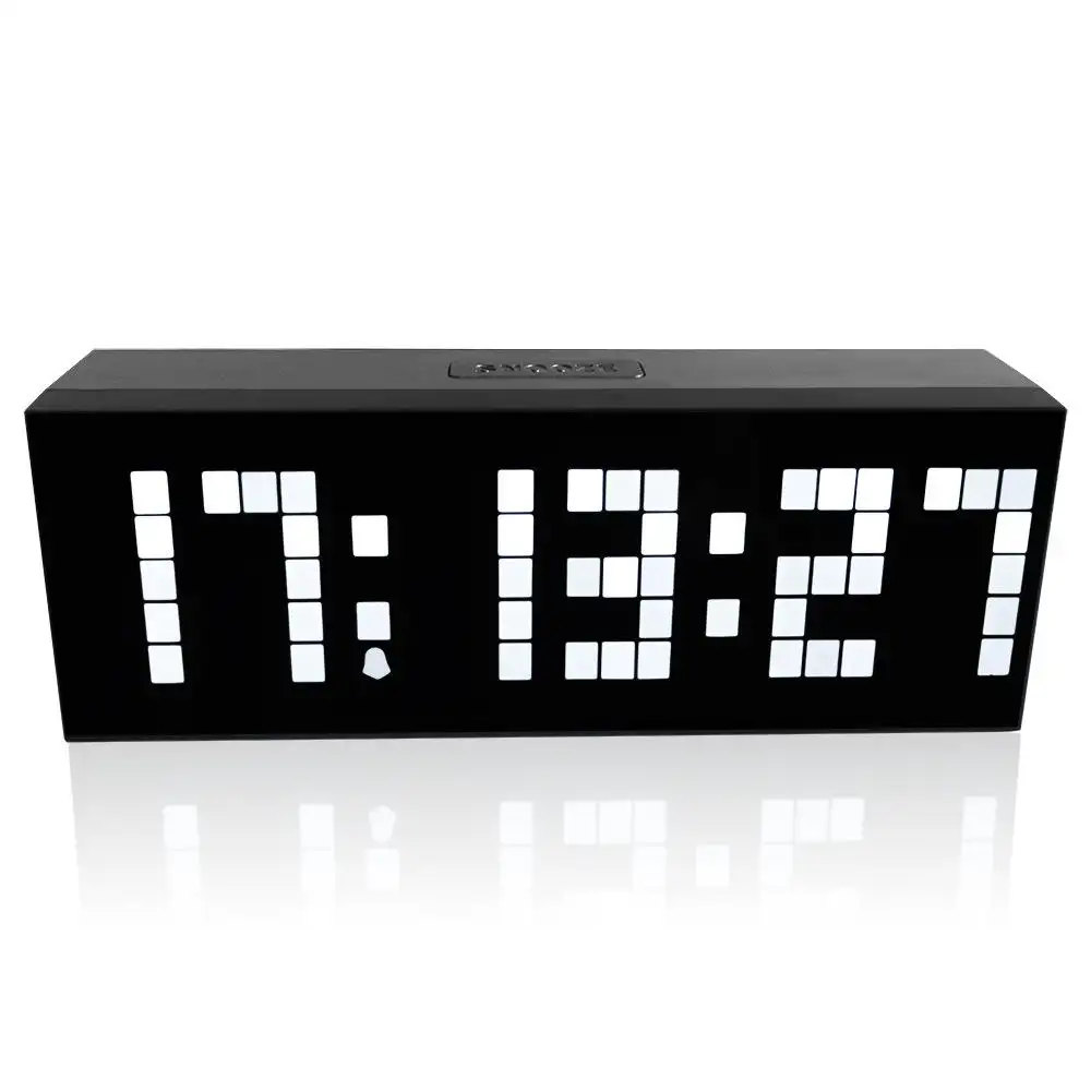 Yizhi grande número grande LED Jumbo despertador de parede despertador de mesa com pixel calendário temporizador de contagem regressiva