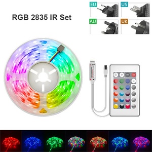 USB DC5V 5เมตร16.4ft ทีวีแสงไฟเปลี่ยนสีที่มีความยืดหยุ่น24KEY IR ควบคุมระยะไกล RGB SMD 5050นำแถบแสง - Product Image 5