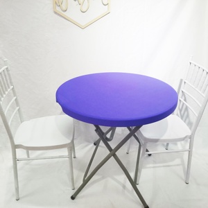 批发便宜的婚礼弹力氨纶面料圆桌套礼帽派对用弹力桌套 - Product Image 2