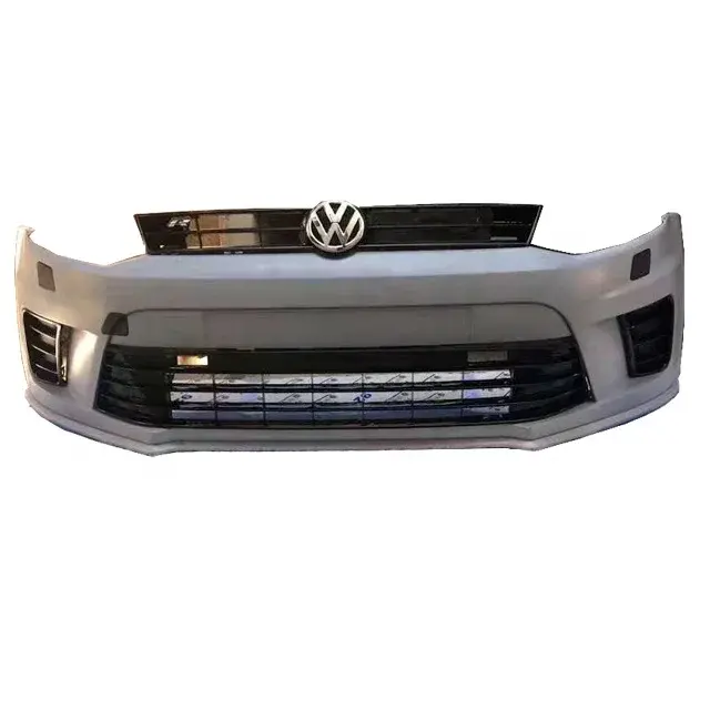 Best Sales Auto Parts Substituição Front Bumper Grille Front Bumper Bumper Body Kit PP Plastic para Volkswagen Polo WRC2009-2018