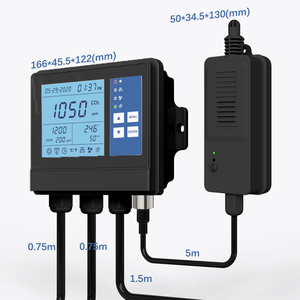 Controlador de CO2 Monitor de dióxido de carbono Sensores inteligentes de CO2 Tres salidas compatibles con temperatura y humedad para invernadero de sala de cultivo - Product Image 5