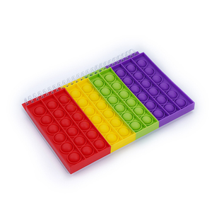 Custom Silicone Cover <strong>Note</strong> Book Spiral Pop Fidget Diary Pop Reduce Stress Diary <strong>Notebook</strong> - Product Image 1