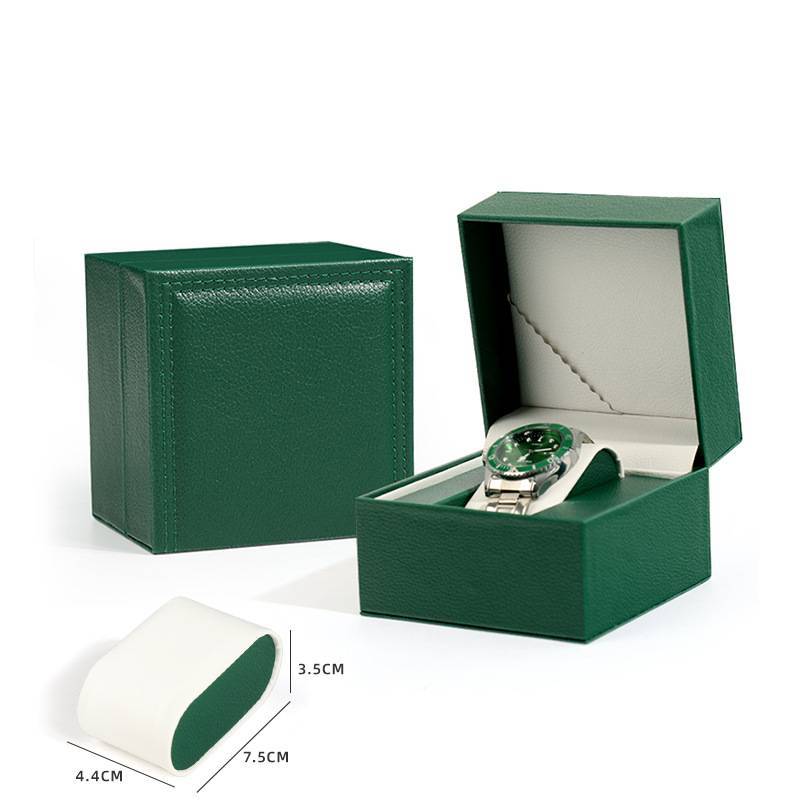 Right Lychee Pattern PU Leather Dark Green