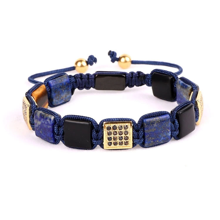 onyx noir mat et lapis-lazuli bleu