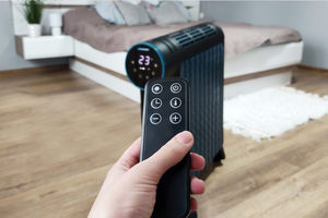 Riscaldatore elettrico con telecomando LED touch screen 24 ore timer e impostazioni di controllo della temperatura per il soggiorno domestico - Product Image 3