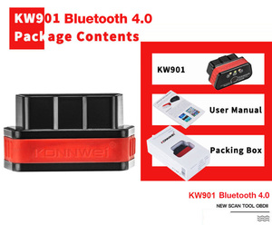 KONNWEI fábrica directa ELM327 para Bluetooth OBDII escáner de diagnóstico Android e IOS lector de código con aplicación gratuita 12V DC voltaje - Product Image 6
