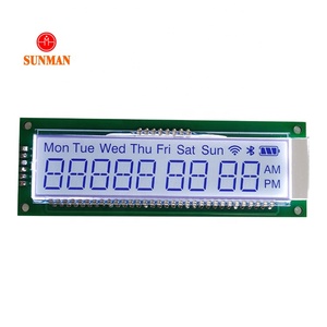 7 bis 22 Ziffern segment Monochrom Lcd Factory Benutzer definierte Größe Monochrom Fstn Lcd Clock Display - Product Image 1