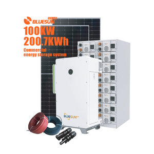 Bluesun太阳エネルギーシステムキット20kw 30kw 50kw 100kw 250kw 500kwハイブリッドソーラーシステムバッテリーストレージ