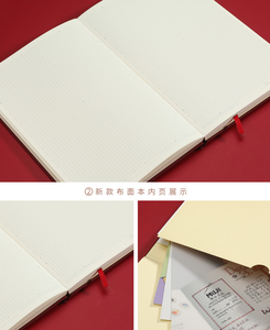 LABON Custom Planner Journal copertina rigida in tessuto di lino custodia rilegata per Notebook obiettivo di pianificazione quotidiana personalizzato che stabilisce un Design durevole - Product Image 5