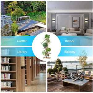 Sky-Touch 5-Tier trong nhà & Ngoài trời nhà máy đứng vàng kim loại planter hiển thị giá Lớn 43x22x98 cm kệ cho 5 nồi chủ - Product Image 1